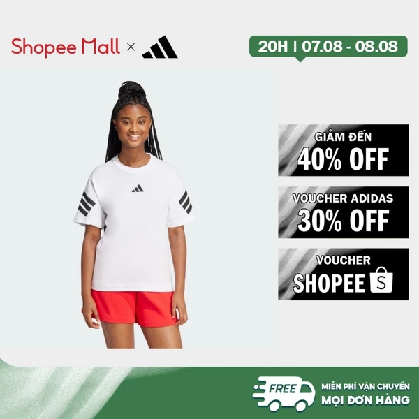 [Duy nhất 8.8 - VOUCHER 30%]adidas Phong cách sống Áo Thun 3 Sọc Future Icons Nữ trắng JE0238