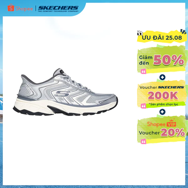 [ĐỘC QUYỀN ONLINE] Giày Thể Thao Nam Skechers Slip-Ins Sport Stamina Sport - 233150-SLGY Air-Cooled Memory Foam
