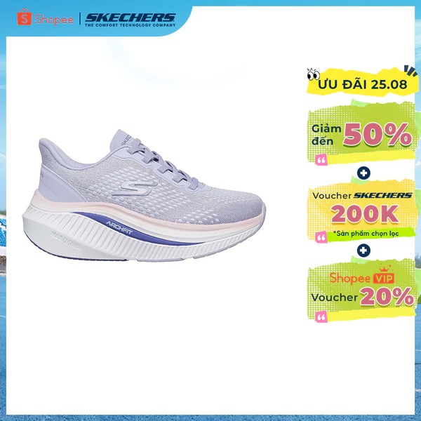 Giày Thể Thao Nữ Skechers GOwalk Max Cushioning Arch Fit Roslyn Đi Bộ - 125581-LAV APMA