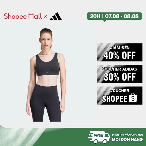 [Duy nhất 8.8 - VOUCHER 30%]adidas Gym & Training All Me Luxe Medium-Support Bra Women Black IQ3368