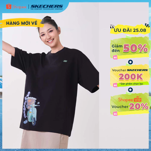 Áo Thun Tay Ngắn Unisex Skechers Skechers X Cloakwork Short Sleeve Tee - SL326U666-0018