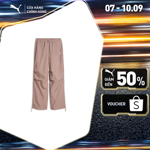 Quần Dài Thời Trang PUMA Nữ WARDROBE ESS Parachute Pants Sandstone Màu Be