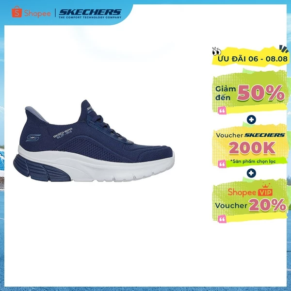 [ĐỘC QUYỀN ONLINE] Giày Thể Thao Nữ Skechers Slip-Ins BOBS Vamos Clear Stand - 117771-NVY Memory Foam