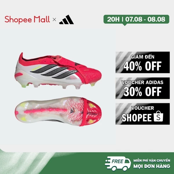 [Duy nhất 8.8 - VOUCHER 30%]adidas Bóng đá Giày Đá Bóng Sân Cỏ Thật Đất Cứng PREDATOR ELITE Lưỡi Gà Gập Unisex Đỏ JS0380