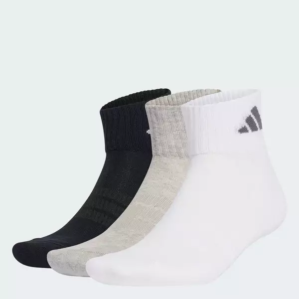 adidas Lifestyle CUSHIONED SPORTSWEAR ANKLE SOCKS 3 PAIR PACK Unisex Grey KR7117