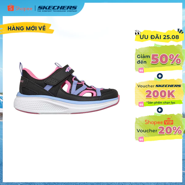 Giày Thể Thao Bé Gái Skechers GOrun Elevate 2.0 Where'S My Sandals Chạy Bộ Tập luyện - 303041L-BKMT