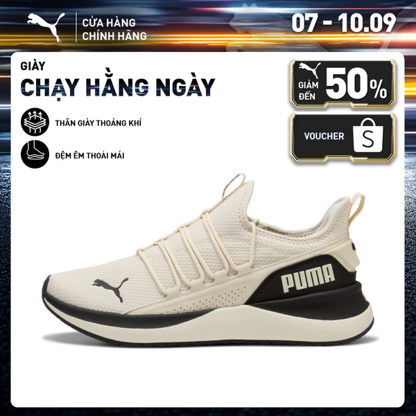 Giày Chạy Bộ PUMA Unisex Softride Carson 2 Pulse Alpine Snow-Black Màu Trắng