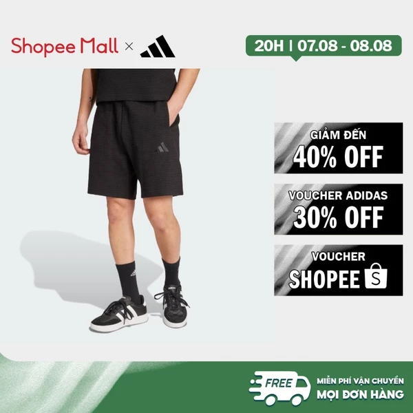 [Duy nhất 8.8 - VOUCHER 30%]adidas Phong cách sống Quần short 7 inch ALL SZN vải dệt kim waffle Nam Đen JL6561