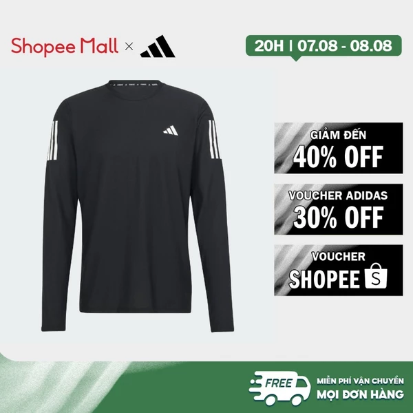 [Duy nhất 8.8 - VOUCHER 30%]adidas Chạy Áo Thun Dài Tay Own The Run Nam Đen IN1486