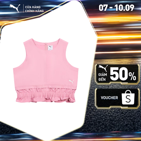 Áo Thời Trang PUMA Nữ WARDROBE ESS Layered Top Poised Pink Màu Hồng