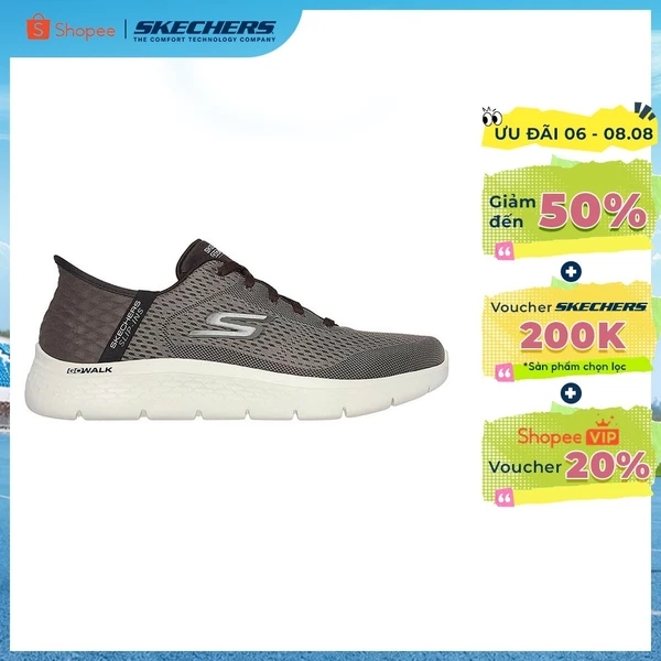 Giày Thể Thao Nam Skechers Slip-Ins Gowalk Go Walk Flex New World-216505-BRN Air-Cooled Memory Foam