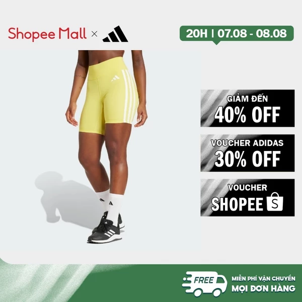 [Duy nhất 8.8 - VOUCHER 30%]adidas Gym & Training Quần Short Legging 3 Sọc Optime Essentials Nữ Màu vàng JD6538