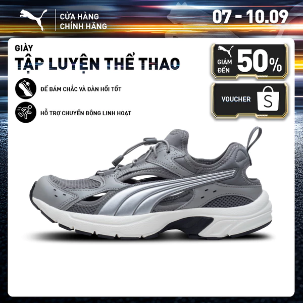 Giày Thể Thao PUMA Unisex Milenio Tech LT Sandal Stormy Slate-Silver-Concrete Gray Màu Xám