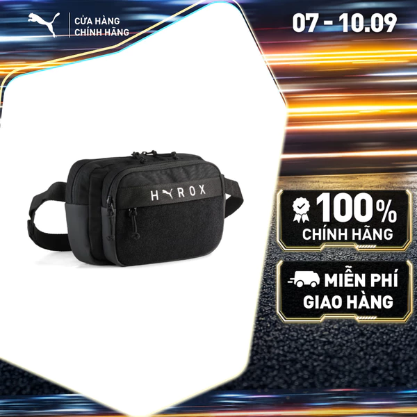 Túi Đeo Chéo Thể Thao PUMA Unisex x HYROX Waistbag Black Màu Đen