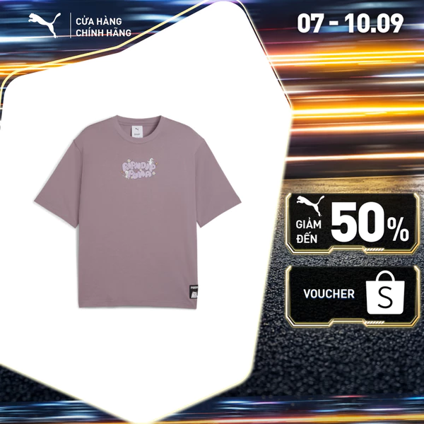 Áo Thun Thời Trang PUMA Nam X RIPNDIP Boxy Tee Plum Jam Màu Tím