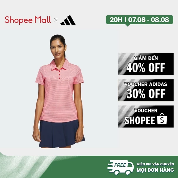 [Duy nhất 8.8 - VOUCHER 30%]adidas Golf Women's Ottoman Short Sleeve Polo Shirt Women Red JE7373