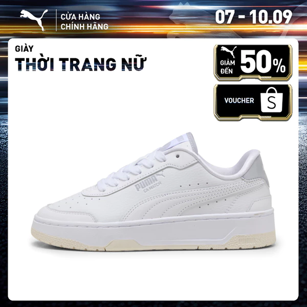 Giày Thời Trang PUMA Nữ CA Match Glossy Wns White-Vibrant Silver Màu Trắng