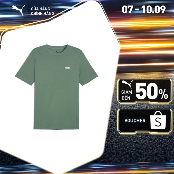 Áo Thun Thời Trang Ngắn Tay PUMA Nam ESS Small Logo Tee Eucalyptus Màu Xanh Lá