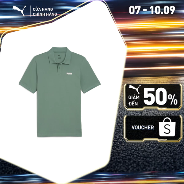 Áo Thun Thời Trang Ngắn Tay PUMA Nam ESS Small Logo Pique Polo Eucalyptus Màu Xanh Lá