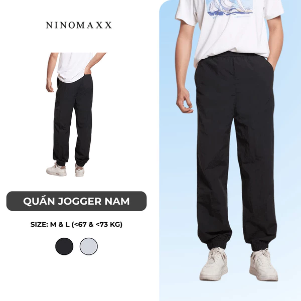 Quần Dù Nam Quần Jogger Dài NINOMAXX Năng Động 2408016