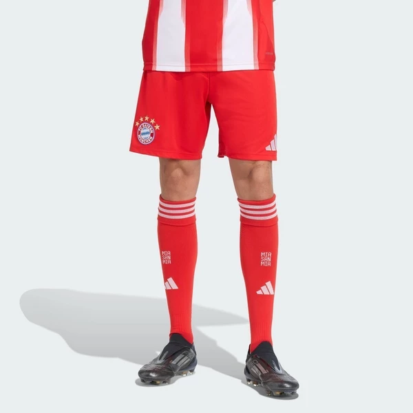 adidas Bóng đá Quần Short Sân Nhà FC Bayern 25/26 Nam Đỏ JJ2133