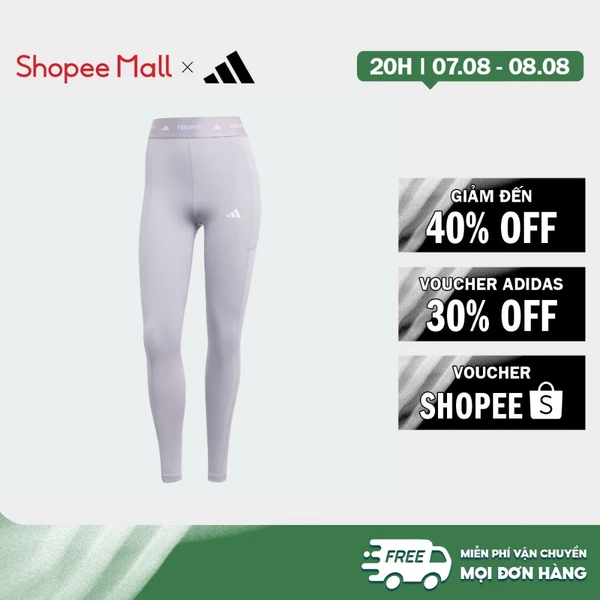 [Duy nhất 8.8 - VOUCHER 30%]adidas Gym & Training Quần Legging Dáng Dài Có Túi Techfit Nữ Xám IX4990