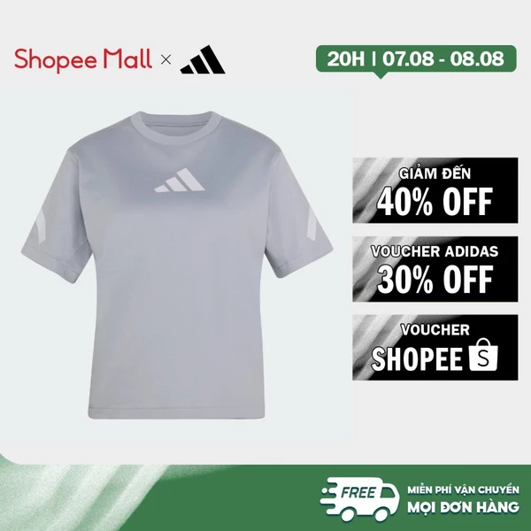 [Duy nhất 8.8 - VOUCHER 30%]adidas Phong cách sống Áo Thun adidas Z.N.E. Nữ Xám KC7720