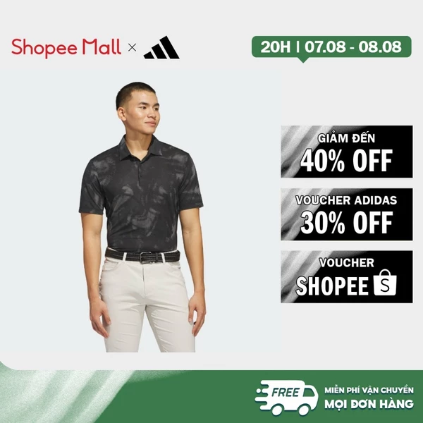 [Duy nhất 8.8 - VOUCHER 30%]adidas Đánh gôn Áo Polo Lưới In Họa Tiết Ultimate365 Nam Đen JF4894