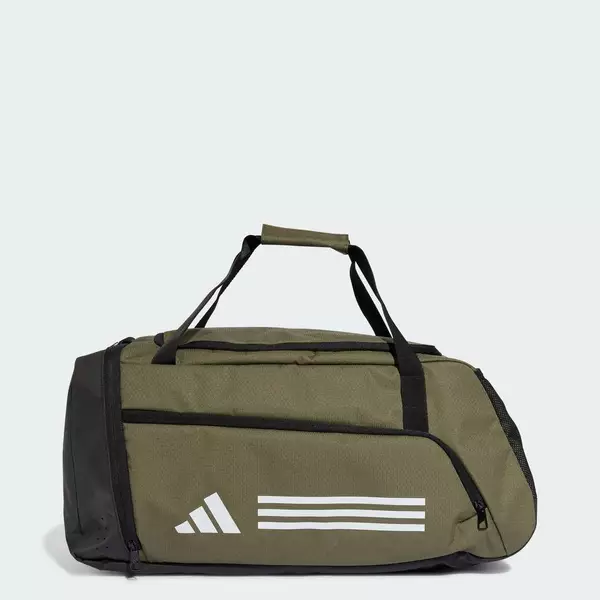 adidas Gym & Training Túi Duffel 3 Sọc Essentials Unisex màu xanh lá IZ1918