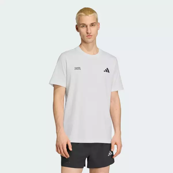adidas Chạy ÁO THUN GRAPHIC RUN ESSENTIALS Nam trắng KS2501