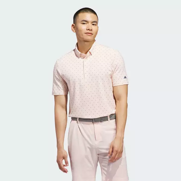 adidas Golf ULTIMATE365+ MICRO PRINT POLO SHIRT Men Pink KB3730