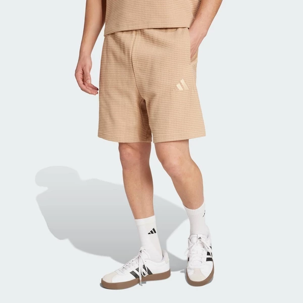 adidas Phong cách sống Quần short 7 inch ALL SZN vải dệt kim waffle Nam nâu JL6563