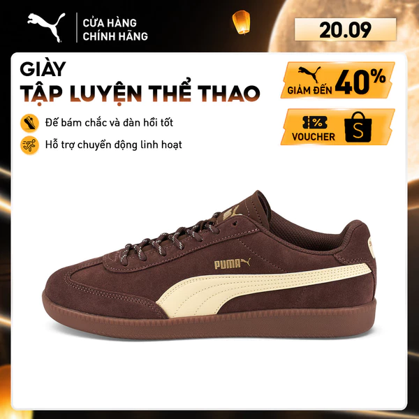 Giày Thể Thao PUMA Unisex 9-T suede Espresso Brown-Creamy Vanilla-Team Gold Màu Nâu