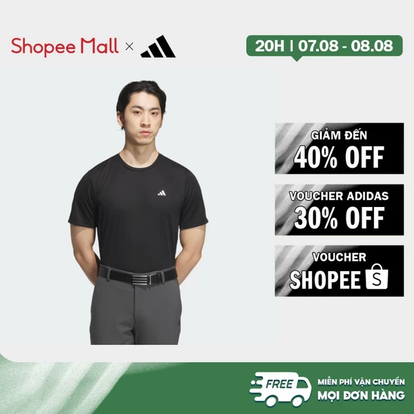 [Duy nhất 8.8 - VOUCHER 30%]adidas Đánh gôn Áo Ngắn Tay Cổ Tròn AEROREADY Nam Đen JG1306