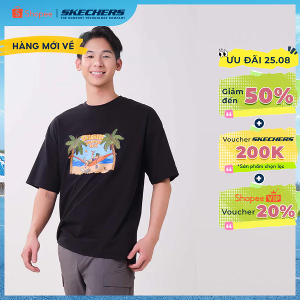 Áo Thun Tay Ngắn Unisex Skechers Skechers X Cloakwork Short Sleeve Tee - SL326U664-0018