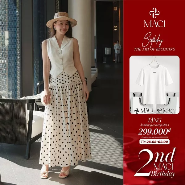 Áo Gile Linen Hàn Màu Trắng Kem MACI MCAGLTR0348 Thời Trang Nữ Thiết Kế Độc Quyền
