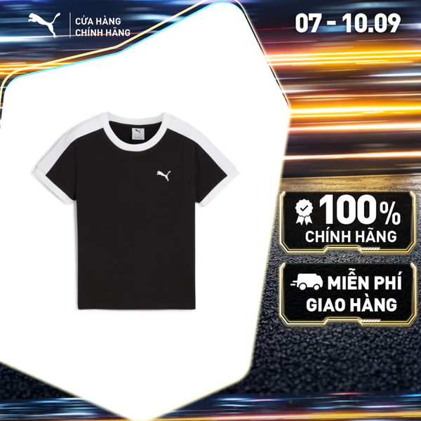 Áo Thun Thời Trang PUMA Nữ T7 Slim Tee Black Màu Đen