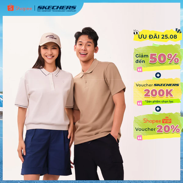 Polo Tee Nam Skechers Skechers Authentic Lounge Polo Tee - SL226M224-054U