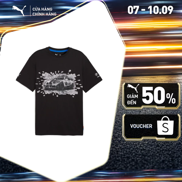 Áo Thun Thể Thao Tay Ngắn PUMA Nam Auto MMS Graphic Tee Mono Black Màu Đen