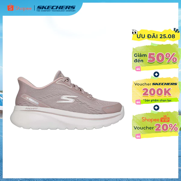 Giày Thể Thao Nữ Skechers Slip-Ins GOwalk Arch Fit N-Joy Đi Bộ - 125840-TPE APMA