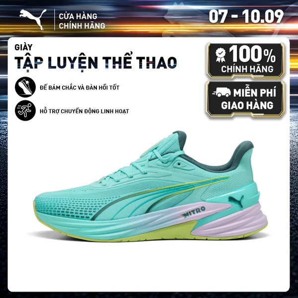 Giày Thể Thao Tập Luyện PUMA Unisex Activate Nitro TR Hyrox Intense Mint-LightLavender-Sunny Lime-HerbGarden Màu Xanh Lá