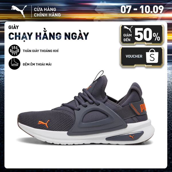 Giày Chạy Bộ PUMA Unisex Softride Enzo Evo Galactic Gray-Rickie Orange-Gum Màu Xám