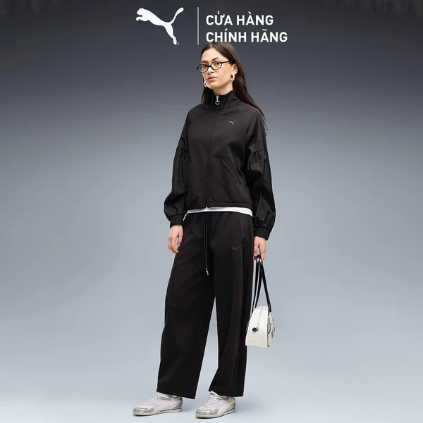 Quần Dài Thể Thao PUMA Nữ HER Barrel Leg Pants Black Màu Đen