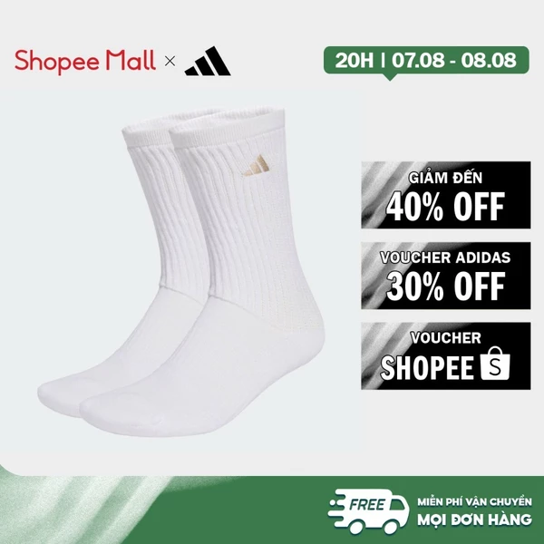 [Duy nhất 8.8 - VOUCHER 30%]adidas Phong cách sống Bộ 2 Đôi Tất Slouch Unisex trắng KE7595