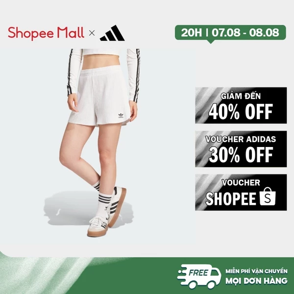 [Duy nhất 8.8 - VOUCHER 30%]adidas Lifestyle Essentials Wide Rib Sprinter Shorts Women White JD1486