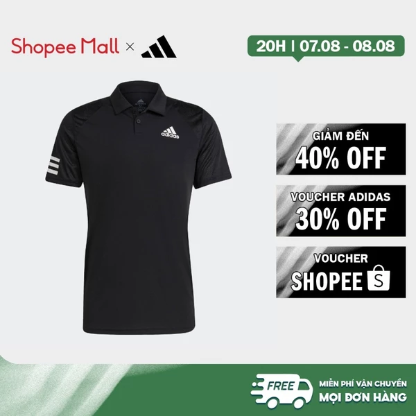 [Duy nhất 8.8 - VOUCHER 30%]adidas Quần vợt Áo polo 3 Sọc Tennis Club Nam Đen GL5421