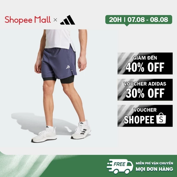[Duy nhất 8.8 - VOUCHER 30%]adidas Gym & Training Quần Short 2 Trong 1 Tập Gym Nam Màu xanh da trời IZ4797