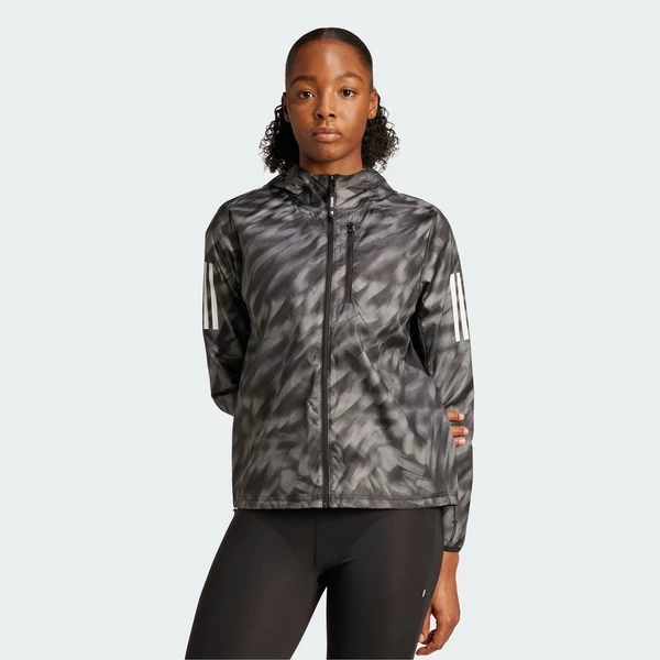 adidas Chạy Áo Khoác Phủ Họa Tiết Own The Run Nữ Xám JL8701
