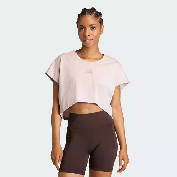 adidas Gym & Training Áo Tank Top Lửng 3 Gạch Boxy Power Workout Nữ Màu tím KE8052