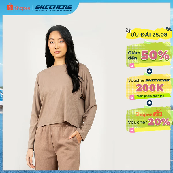 Áo Thun Tay Dài Nữ Skechers Urban Outdoor Long Sleeve Tee - SL325W442-04UV Online Sale